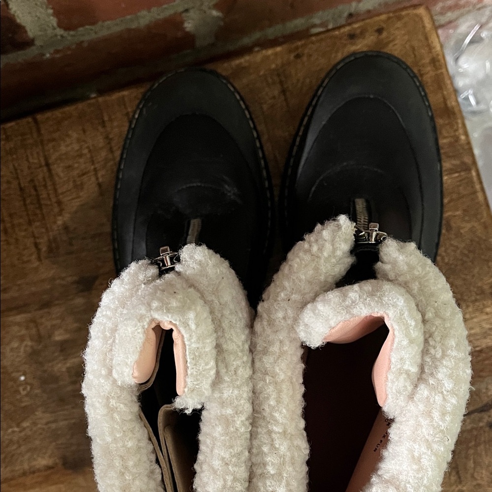 J. Crew Black and White Winter Boots new boots never worn - Picture 4 of 13